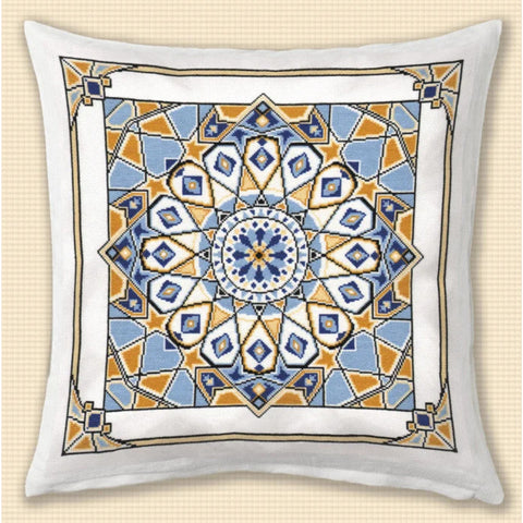 Kaleidoscope Cross Stitch Embroidery Kit, Aida 16 Count, 38 x 38 cm, 6 Colors, Oven