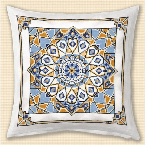 Kaleidoscope Cross Stitch Embroidery Kit, Aida 16 Count, 38 x 38 cm, 6 Colors, Oven