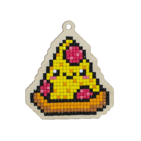 Wooden Pizza Diamond Painting Kit