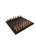 Superior Quality Chess Set with Real Leather Handmade Chessboard