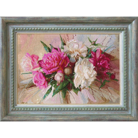 Cross Stitch Embroidery Kit “Energy of Love” by Zolotoe Runo, Aida Fabric, Cotton Threads, Needle and Pattern Scheme