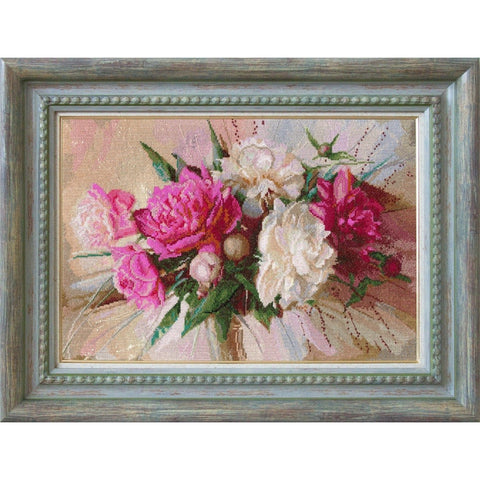 Cross Stitch Embroidery Kit “Energy of Love” by Zolotoe Runo, Aida Fabric, Cotton Threads, Needle and Pattern Scheme