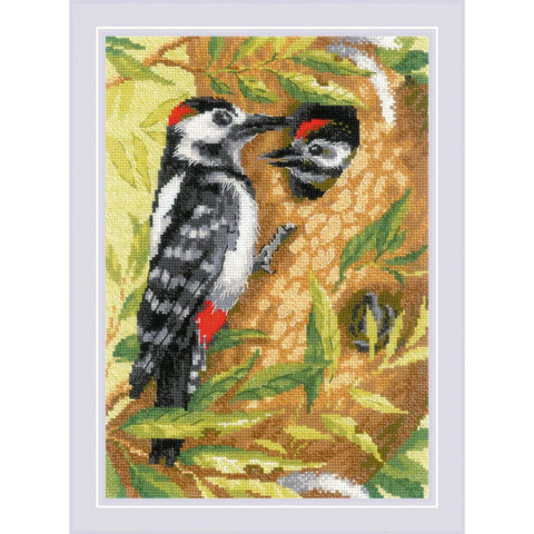 Woodpecker cross stitch kit by RIOLIS Ref. no.: 1851