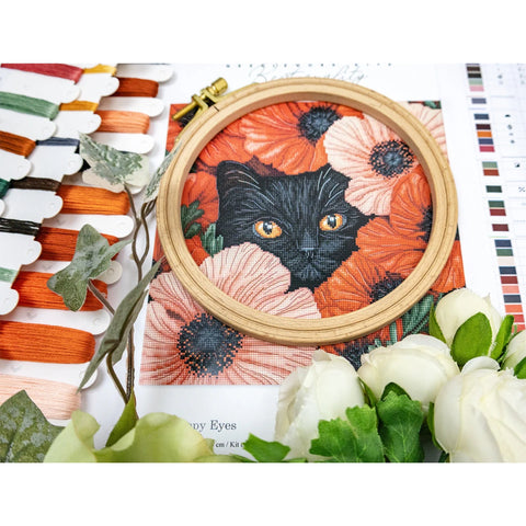 Cross Stitch Kit Poppy Eyes Floral Letistitch
