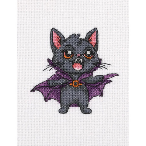 Cat Dracula Cross Stitch Kit PANNA KLART