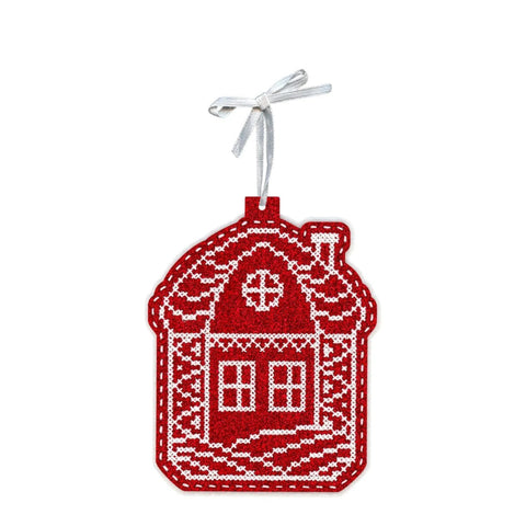 Christmas Cross Stitch Kit House in Snow MP Studia