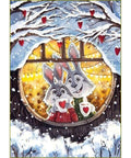 Diamond painting kit Rabbits' Cosy Home WD2384