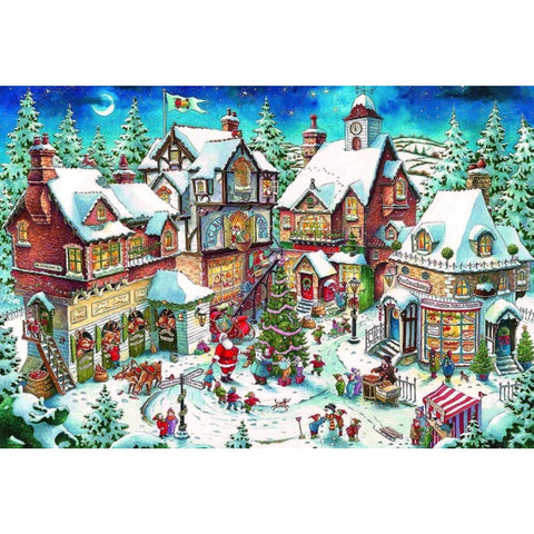 Diamond painting kit Christmas Bustle WD2429