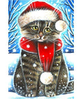 Diamond painting kit Christmas Cat WD2436