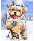 Diamond painting kit Skier WD2447