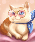 Diamond painting kit Fluffy Kitty WD2450