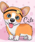 Diamond painting kit Corgi WD2473