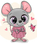 Diamond painting kit Cute Mouse WD2476