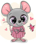 Diamond painting kit Cute Mouse WD2476