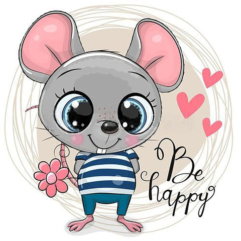 Diamond painting kit Little Mouse WD2477