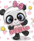 Diamond painting kit Panda Ballerina WD2479