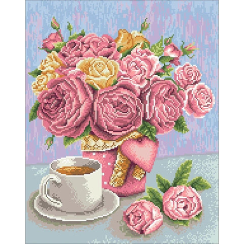 Diamond painting kit Morning Aromas WD2490