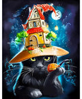 Diamond painting kit Magic Cat WD2516