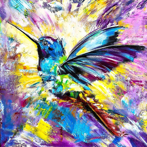 Diamond painting kit Colourful Flight WD2518