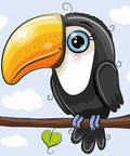 Diamond painting kit Baby Toucan WD2526
