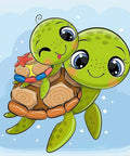 Diamond painting kit Little Turtles WD2527
