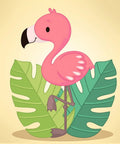 Diamond painting kit Flamingo WD2537