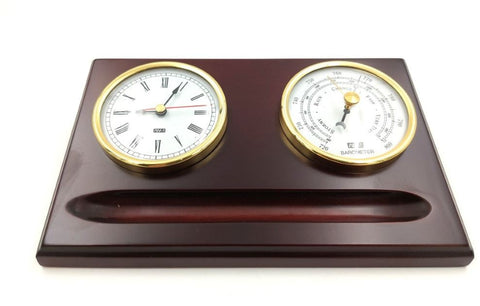 Exclusive desk set: barometer and clock - 28.5161