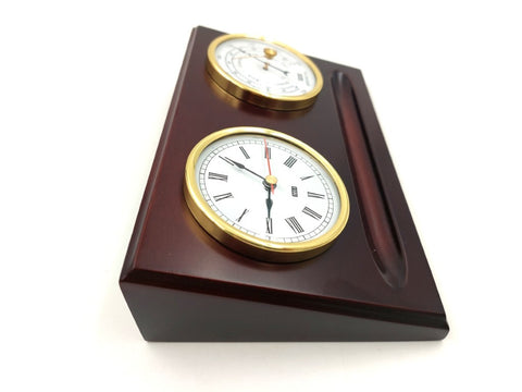 Exclusive desk set: barometer and clock - 28.5161