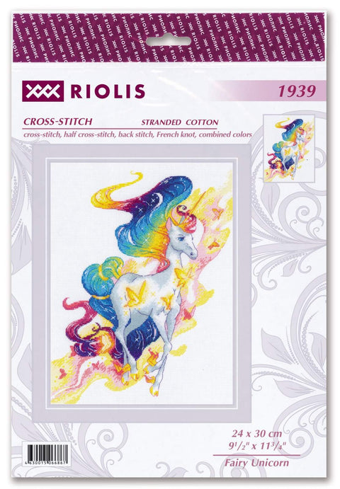 Fairy Unicorn cross stitch kit by RIOLIS Ref. no.: 1939