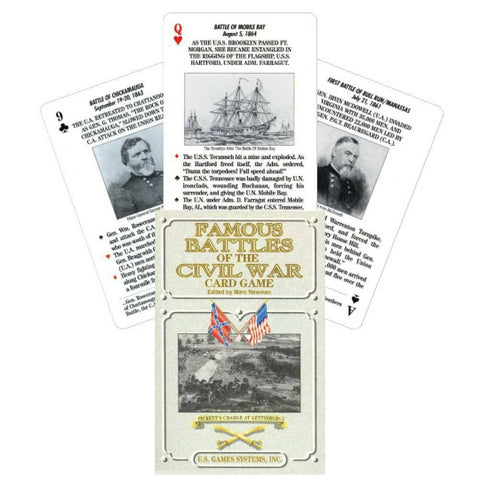 Famous Battles of the Civil War playing card game