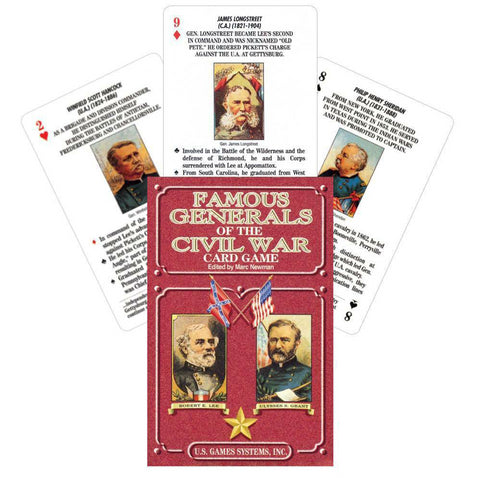 Famous Generals of the Civil War playing card game