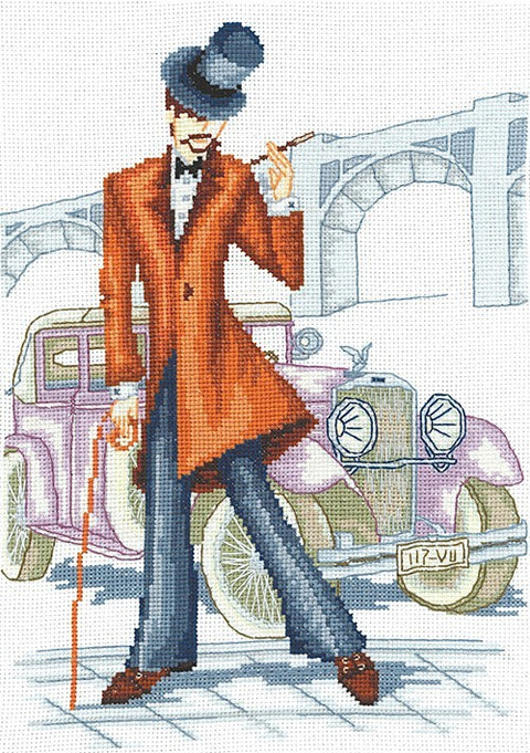 Fashionable Car SANR-15 - Cross Stitch Kit by Andriana