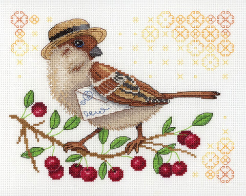 Feathered Postman SNV-645 cross stitch kit by MP Studio