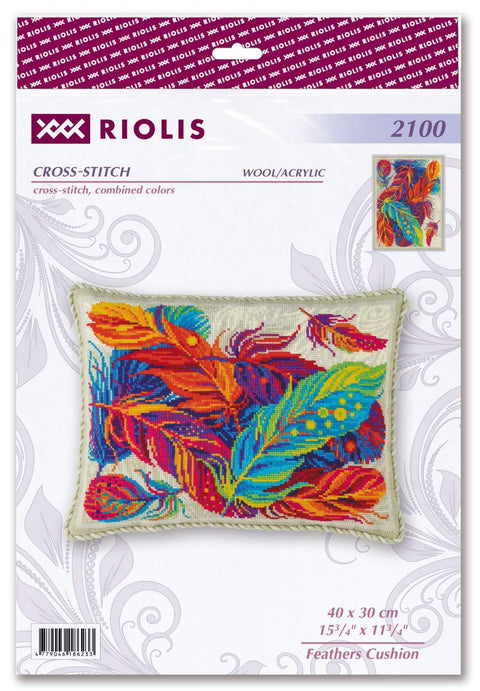 Feathers Cushion. Cross Stitch kit by RIOLIS Ref. no.: 2100