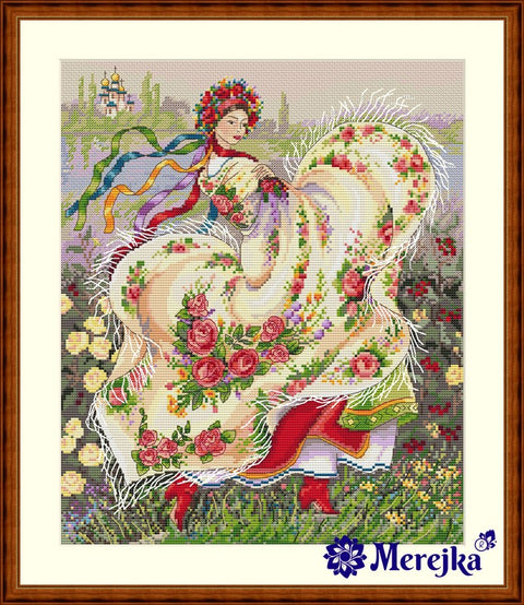 Festive Scarf SK15 cross stitch kit by Merejka