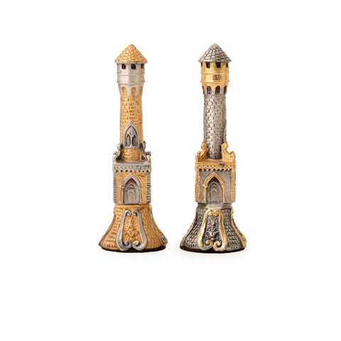 Florentine Renassaince XV Century: Luxury Chess Set Finished Using Real 24k Gold