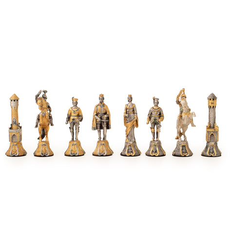 Florentine Renassaince XV Century: Luxury Chess Set Finished Using Real 24k Gold