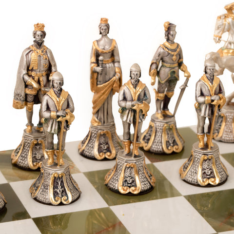 Florentine Renassaince XV Century: Luxury Chess Set Finished Using Real 24k Gold