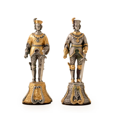 Florentine Renassaince XV Century: Luxury Chess Set Finished Using Real 24k Gold