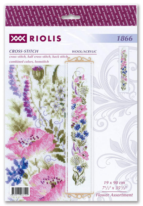 Flower Assortment cross stitch kit by RIOLIS Ref. no.: 1866