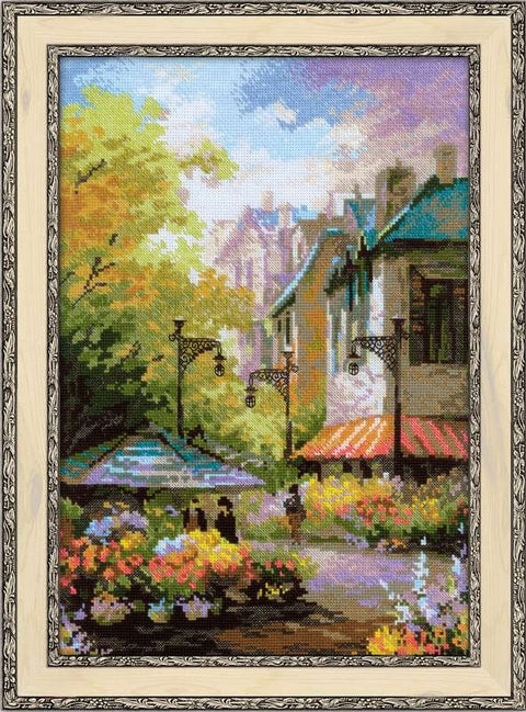 Flower Street - Cross Stitch Kit from RIOLIS Ref. no.:1306