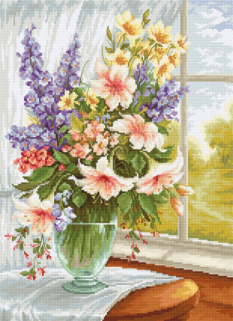 Flowers at the Window SBU4015 - Cross Stitch Kit