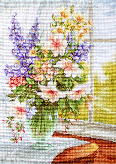 Flowers at the Window SBU4015 - Cross Stitch Kit