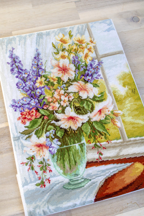 Flowers at the Window SBU4015 - Cross Stitch Kit