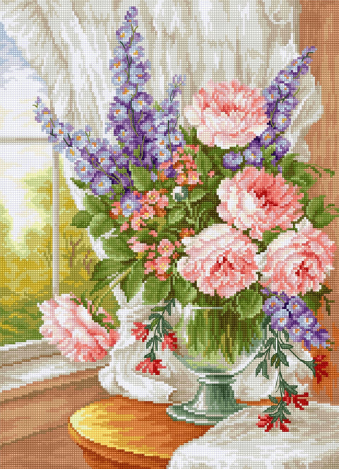 Flowers at the Window SBU4016 - Cross Stitch Kit