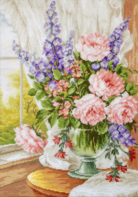 Flowers at the Window SBU4016 - Cross Stitch Kit