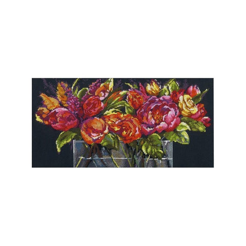 Flowers of Joy (45 x 23 cm) - Cross Stitch Kit by DIMENSIONS