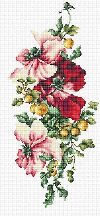 Flowers SBM3001 - Cross Stitch Kit by Luca-s