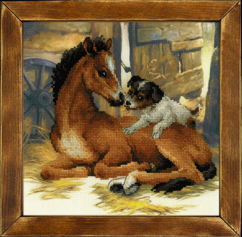 Foal and Puppy - Cross Stitch Kit from RIOLIS Ref. no.:0052 PT