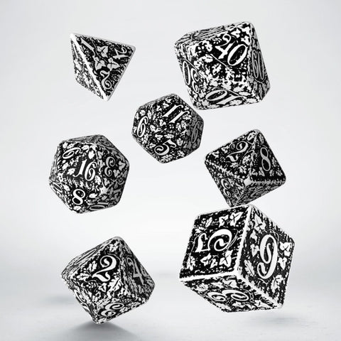 Forest 3D Taiga Dice Set white and black